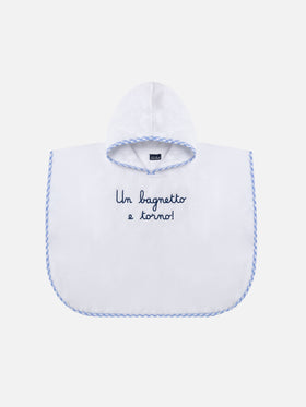 Cotton terry bathrobe with Un bagnetto e torno embroidery - MC2 Saint Barth