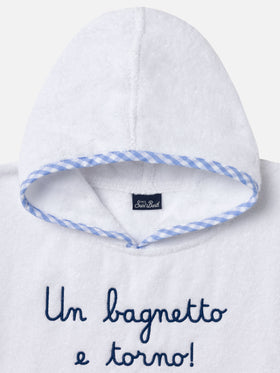 Cotton terry bathrobe with Un bagnetto e torno embroidery - MC2 Saint Barth