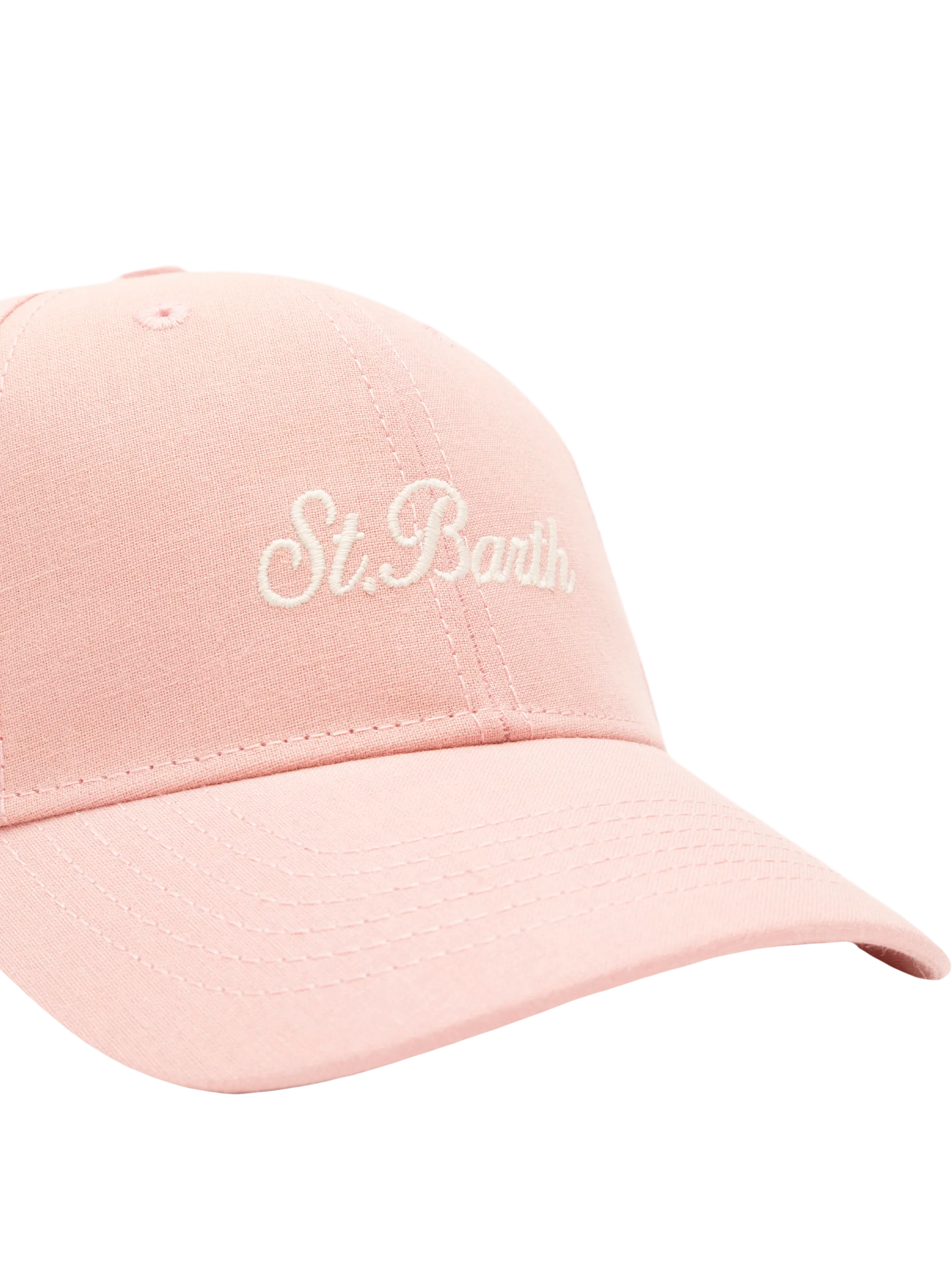 Baseball pink cotton linen cap - MC2 Saint Barth