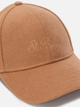 Baseball Cap Felt in camel wool blend