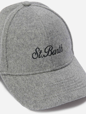 Baseball Cap Felt in gray wool blend