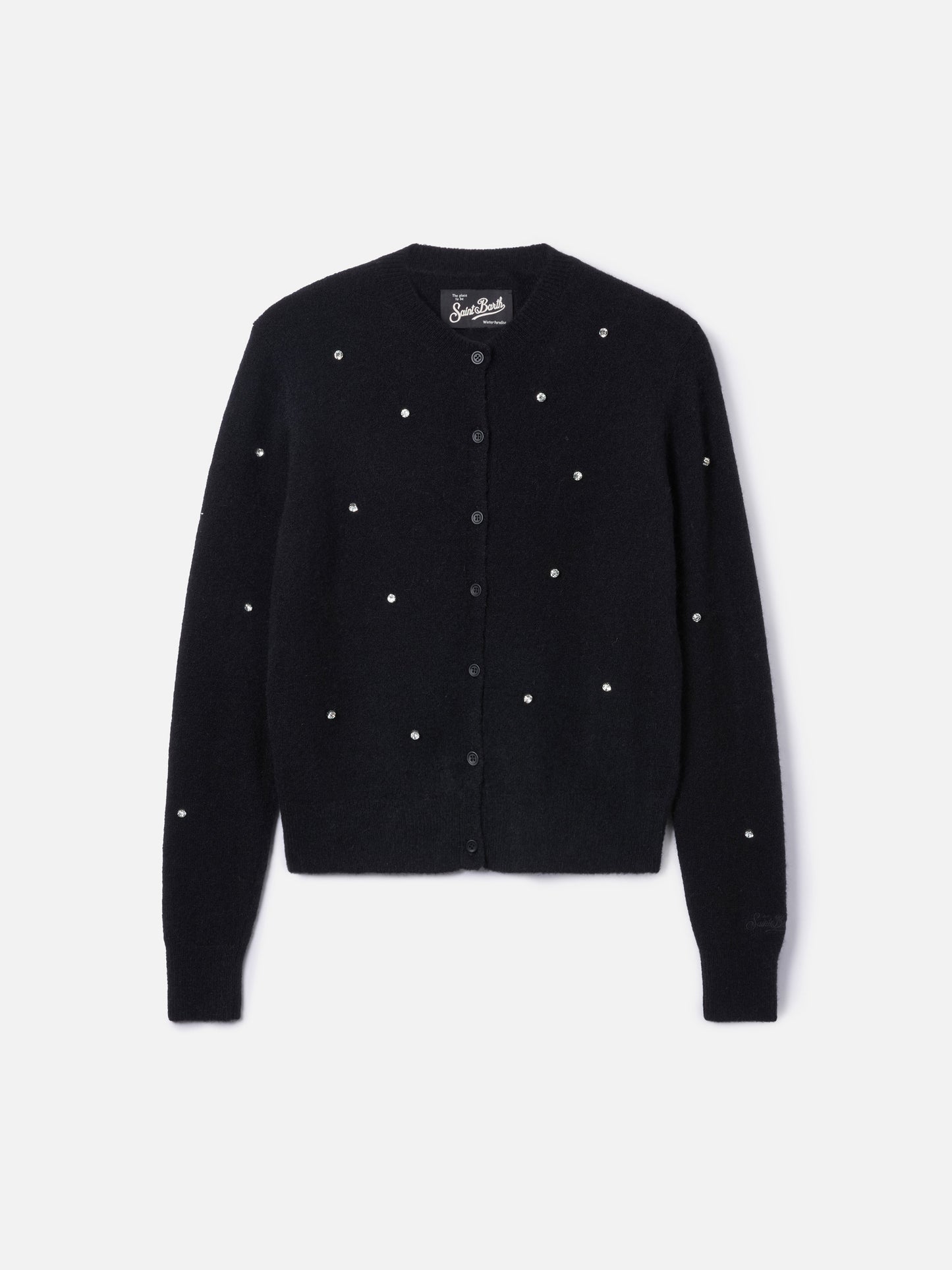 Cardigan da donna nero Bellamy strass