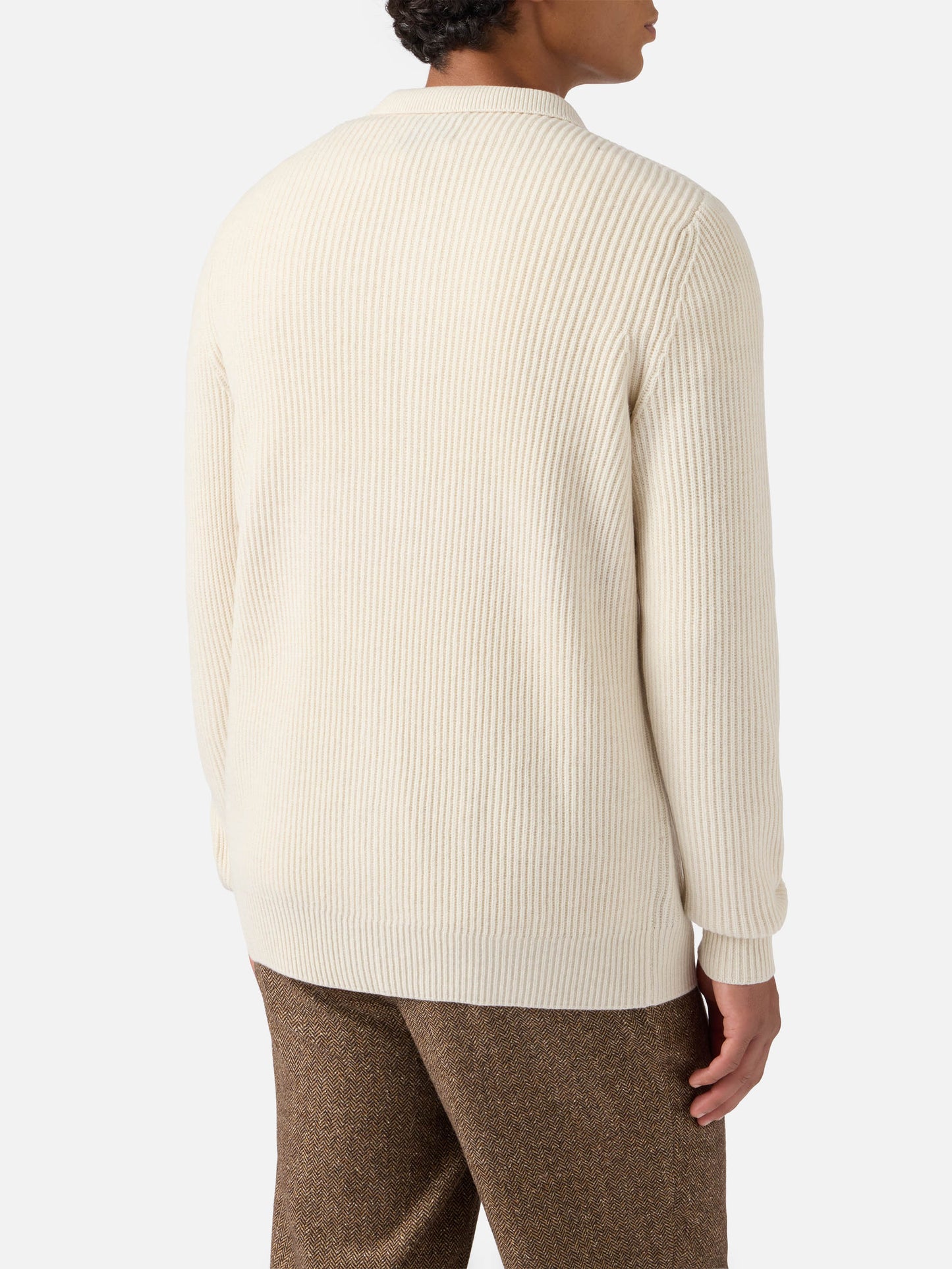 White pure-wool cardigan Bolton