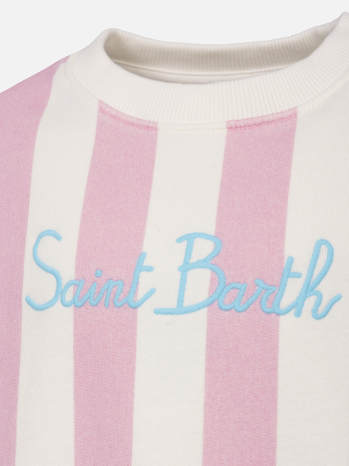 Girl striped sweatshirt Briony with Saint Barth embroidery - MC2 Saint Barth
