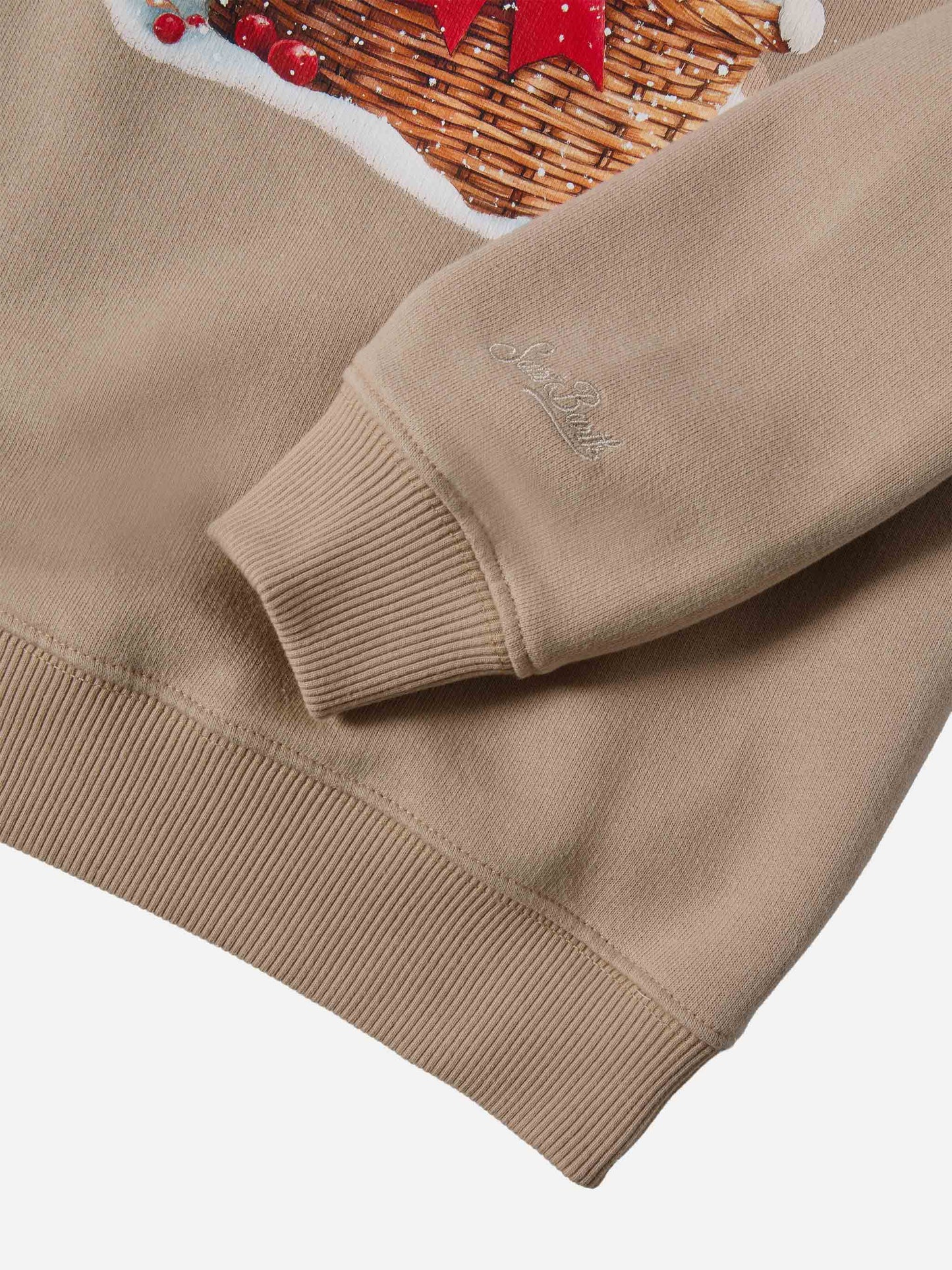 Briony-Sweatshirt mit Rundhalsausschnitt, Welpenprint und Stickerei