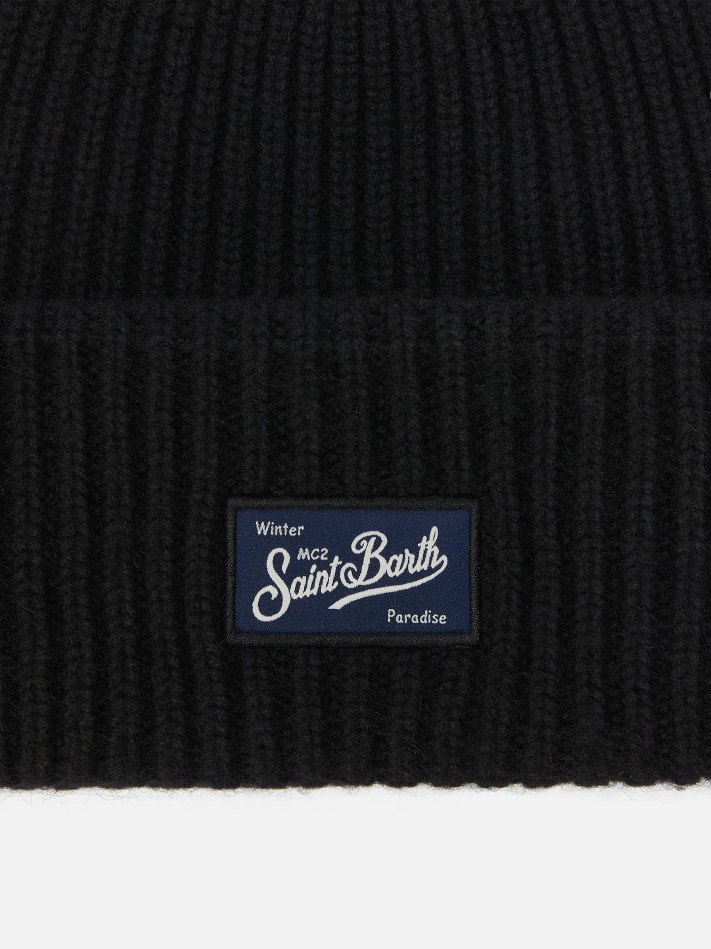 Berry W ribbed cashmere-blend beanie in black