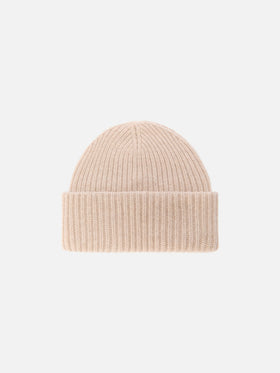 Berry W ribbed cashmere-blend beanie in beige