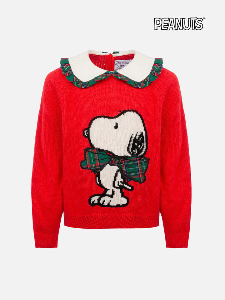 Maglione rosso da bambina Calia con toppa Snoopy | SNOOPY PEANUTS SPECIAL EDITION