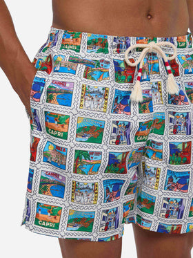 Man swim shorts with summer print | ALESSANDRO ENRIQUEZ SPECIAL EDITION