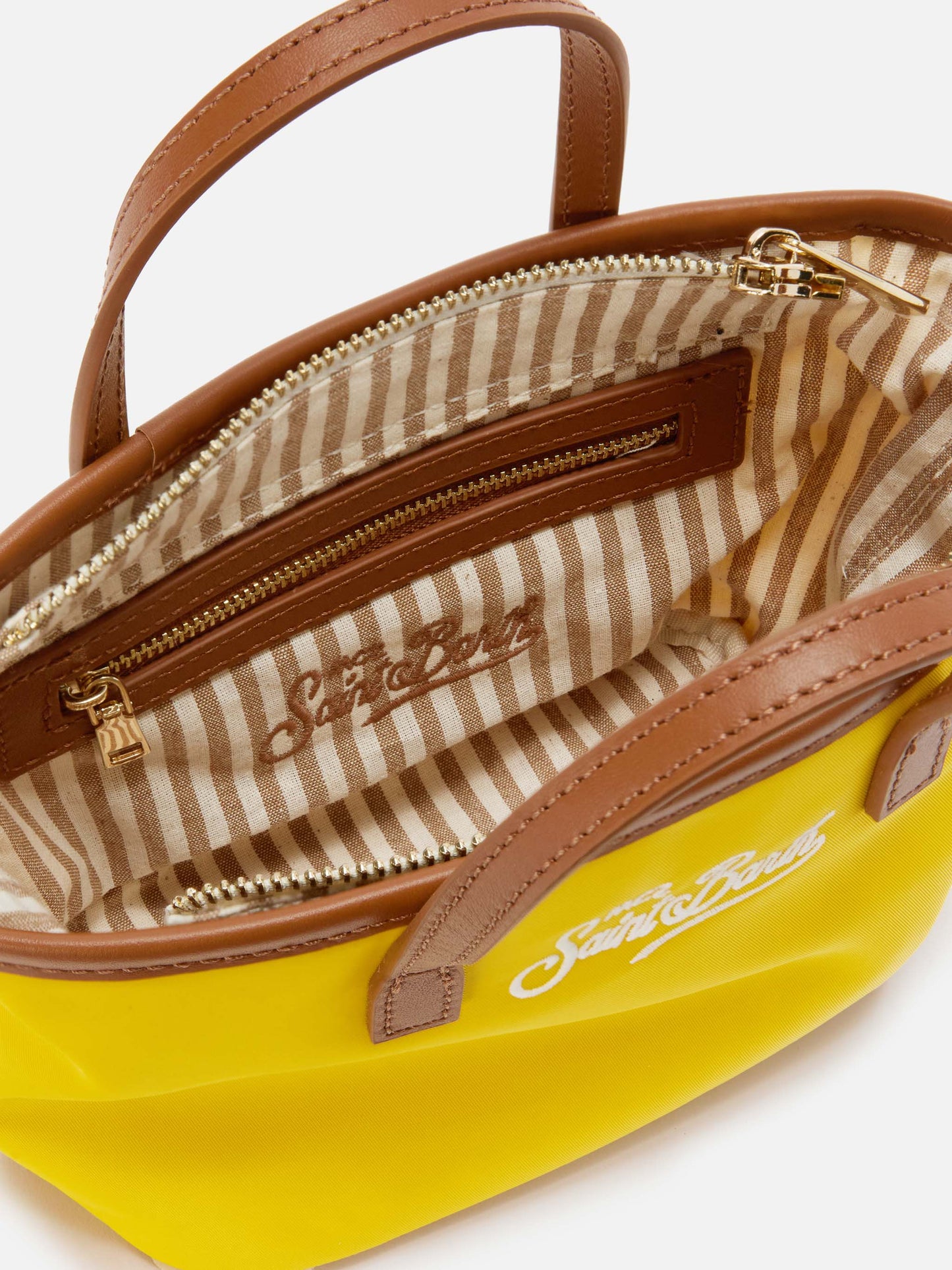 Borsa City mini in nylon giallo