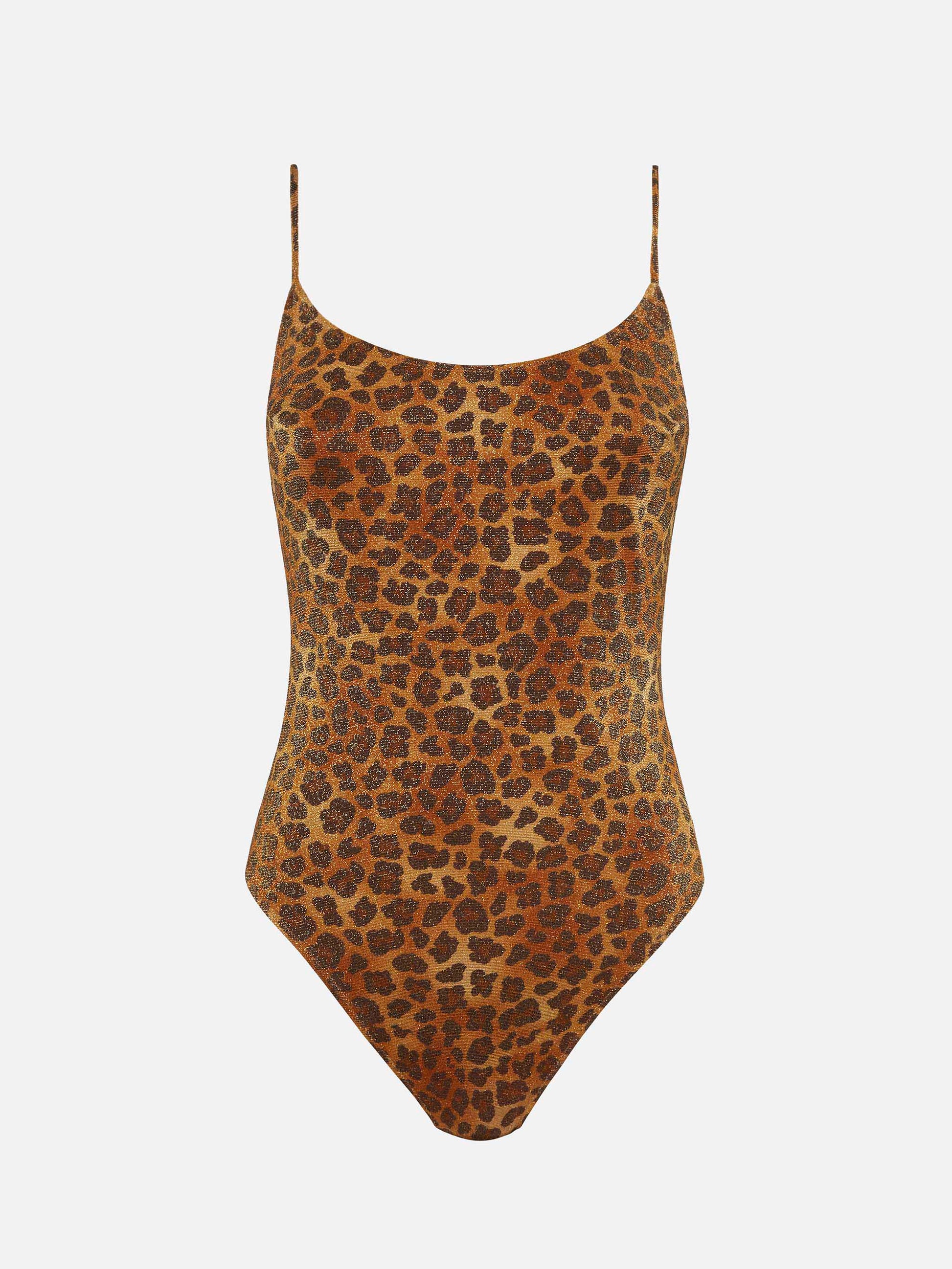 Lurex one-piece swimsuit Cecille with animalier print - MC2 Saint Barth