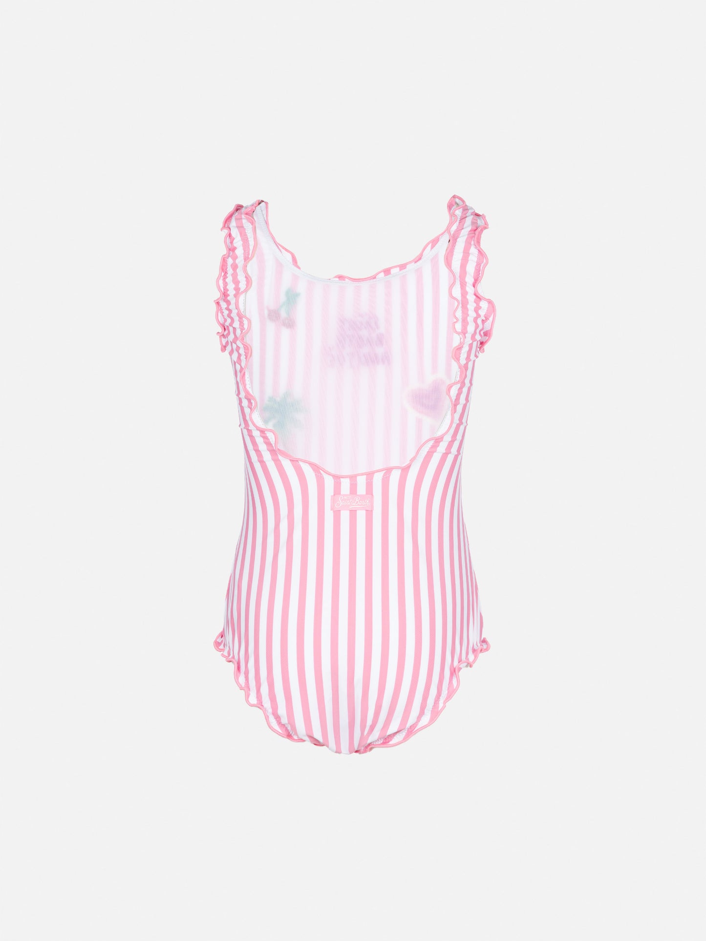 Clio one-piece swimsuit with pink striped print - MC2 Saint Barth