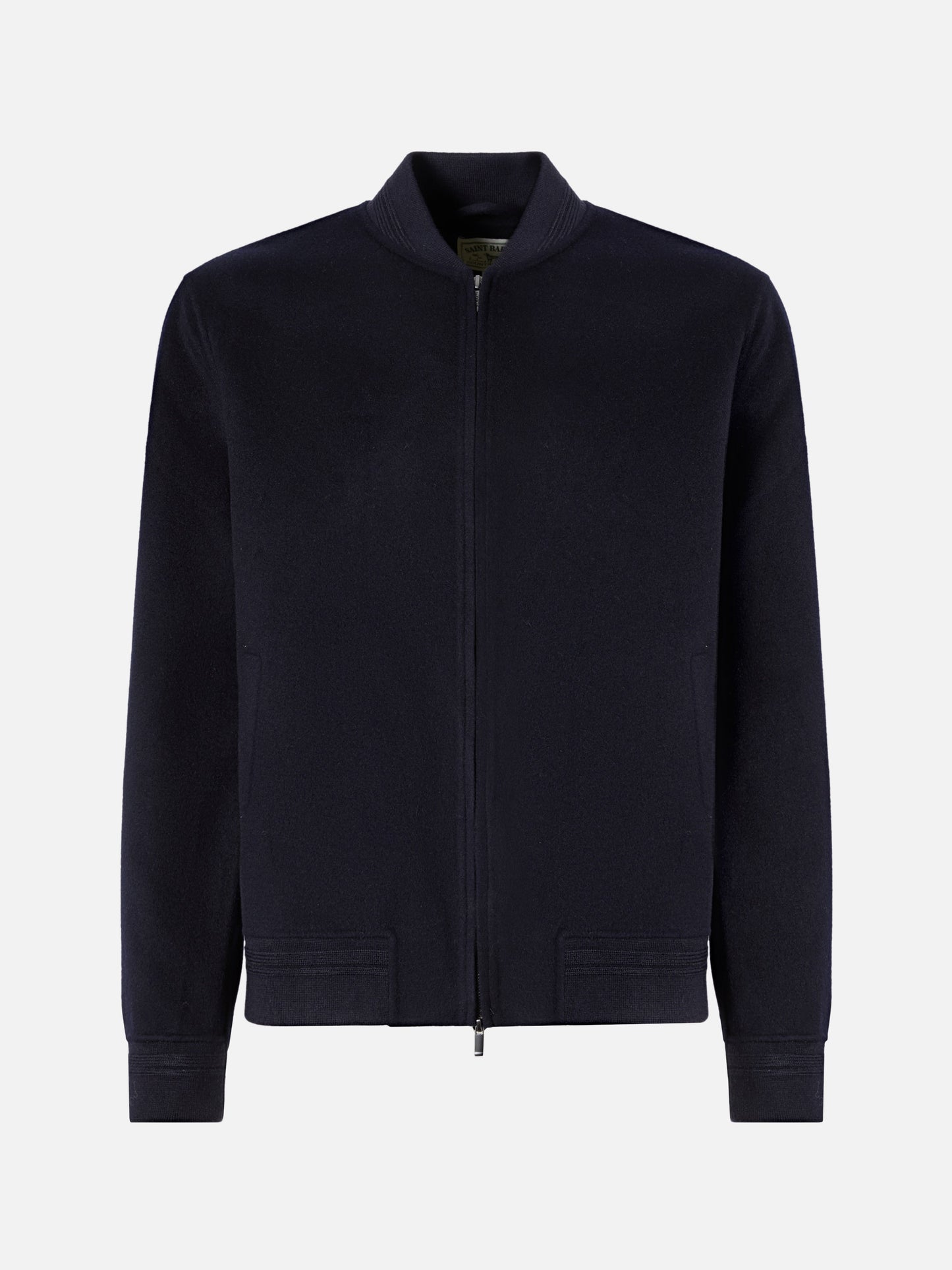 Bomber Camden in lana blu sfoderato