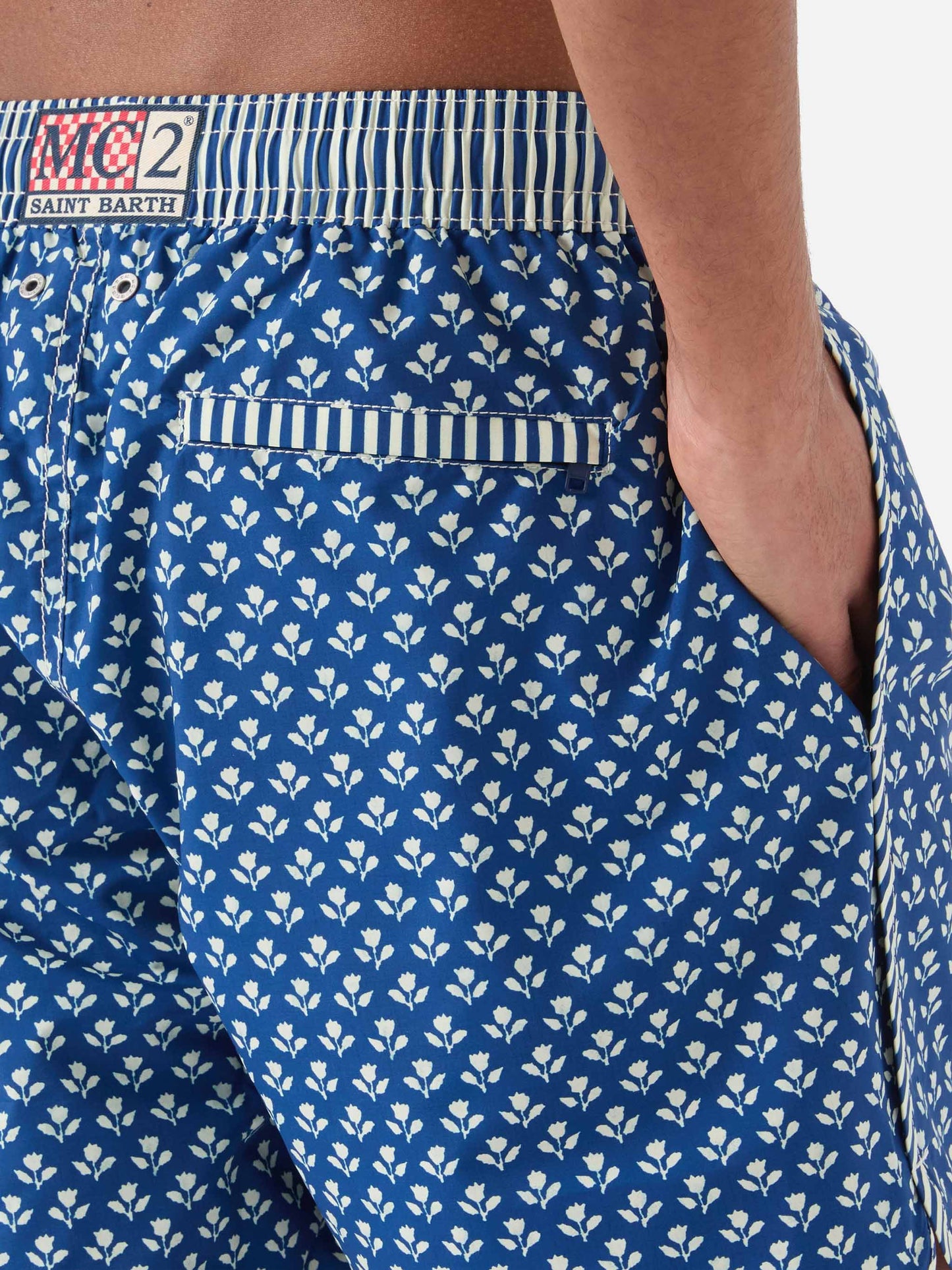Costume mare Comporta con fantasia batik floreale