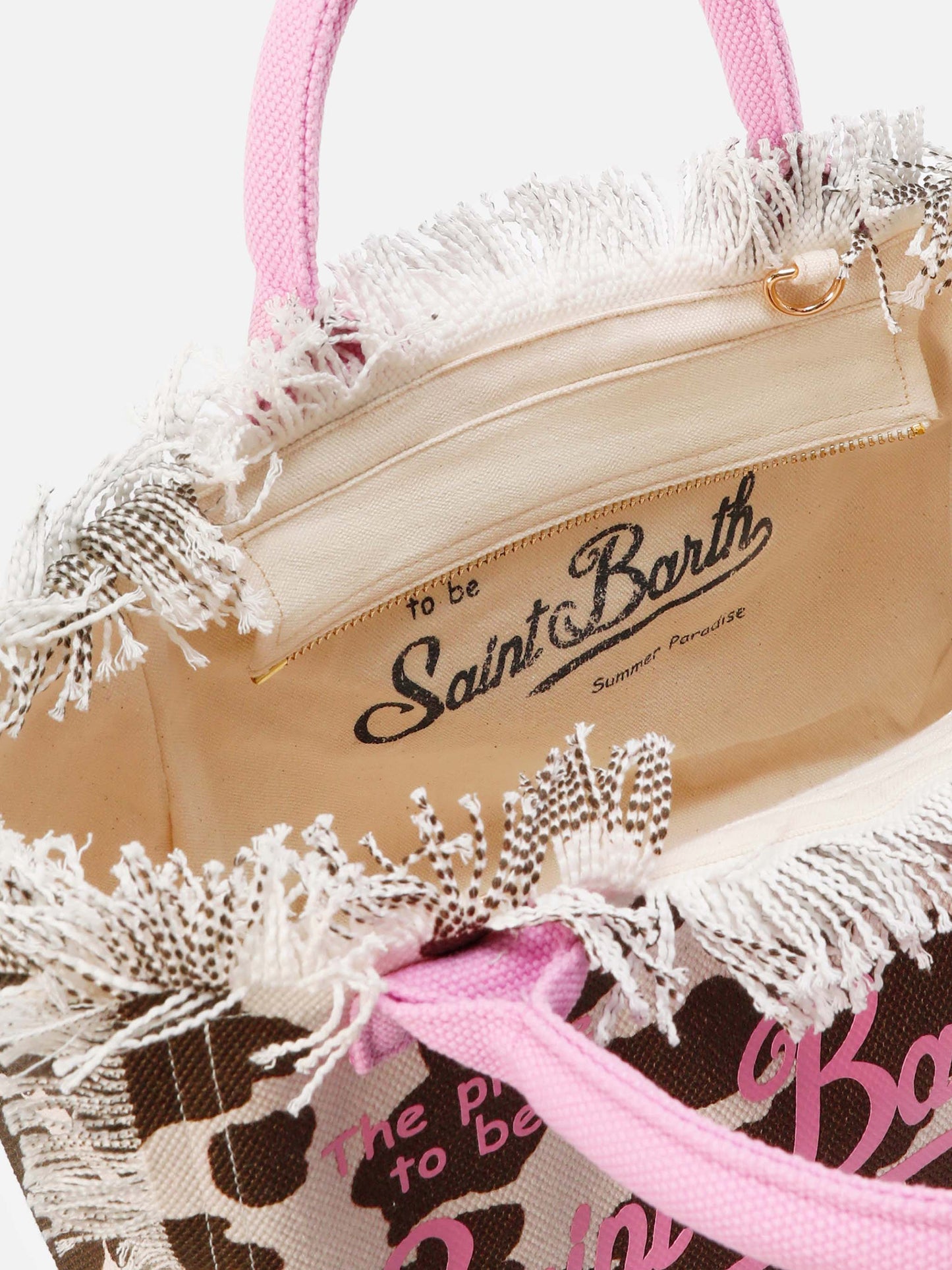 Colette canvas bag with cow print pattern and contrasting details