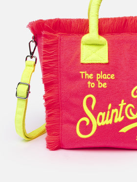 Fluo pink terry embossed Colette Sponge handbag - MC2 Saint Barth