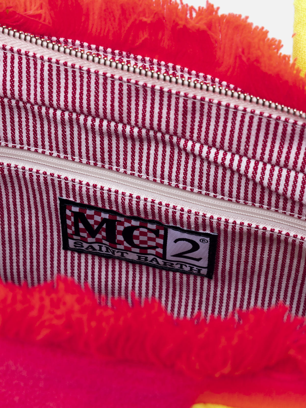 Fluo pink terry embossed Colette Sponge handbag - MC2 Saint Barth