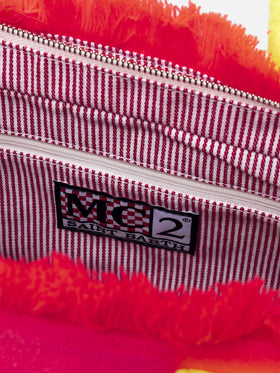 Fluo pink terry embossed Colette Sponge handbag - MC2 Saint Barth