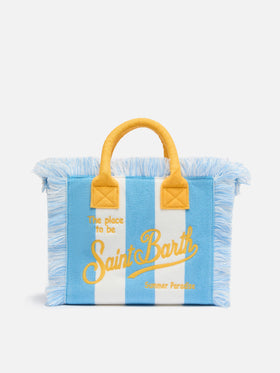 Colette Sponge hellblau gestreifte Frottee-Handtasche