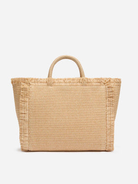 Colette – Handtasche in Strohoptik mit aufgesticktem kleinen Logo