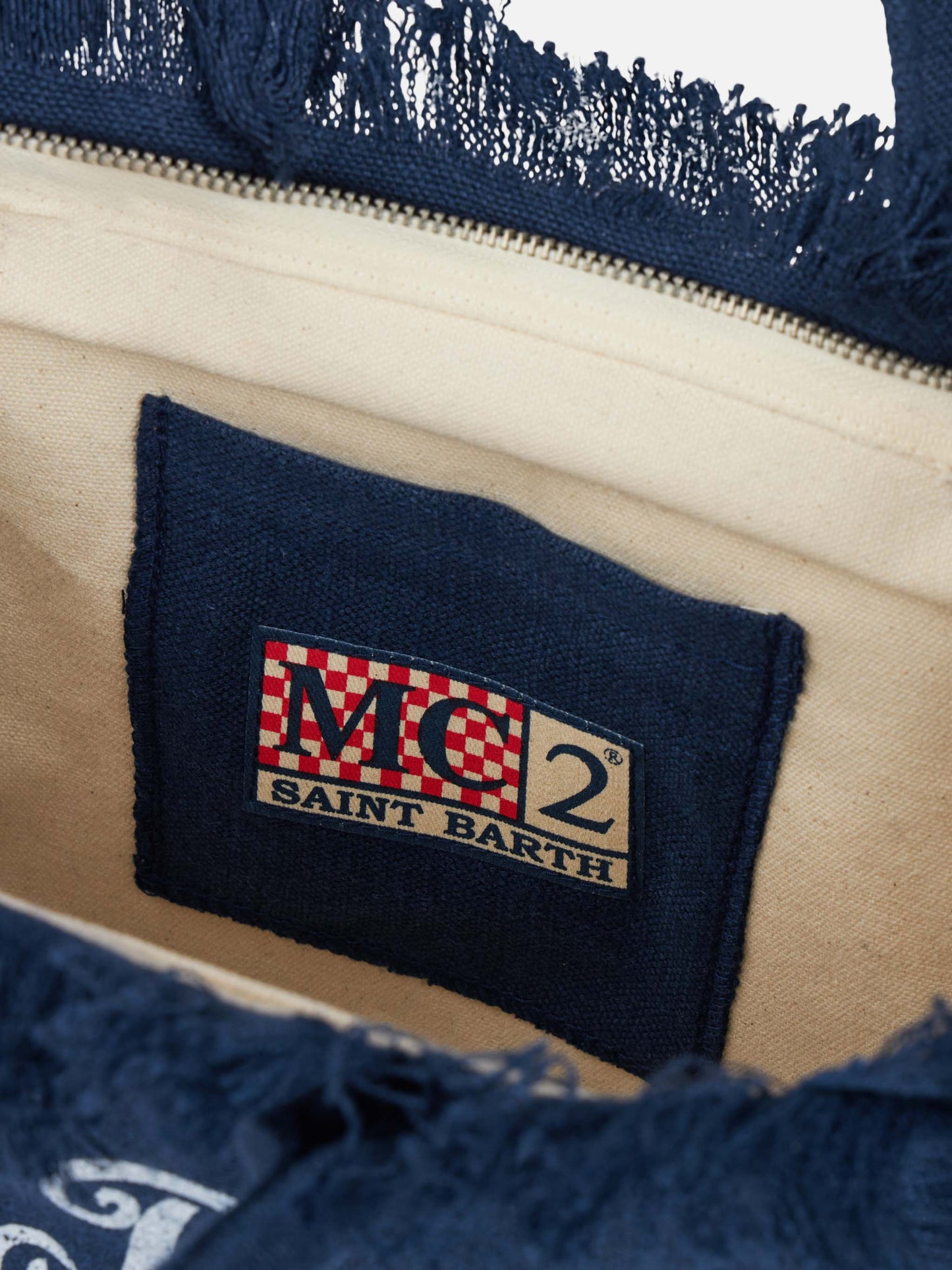 Colette linen navy blue handbag - MC2 Saint Barth