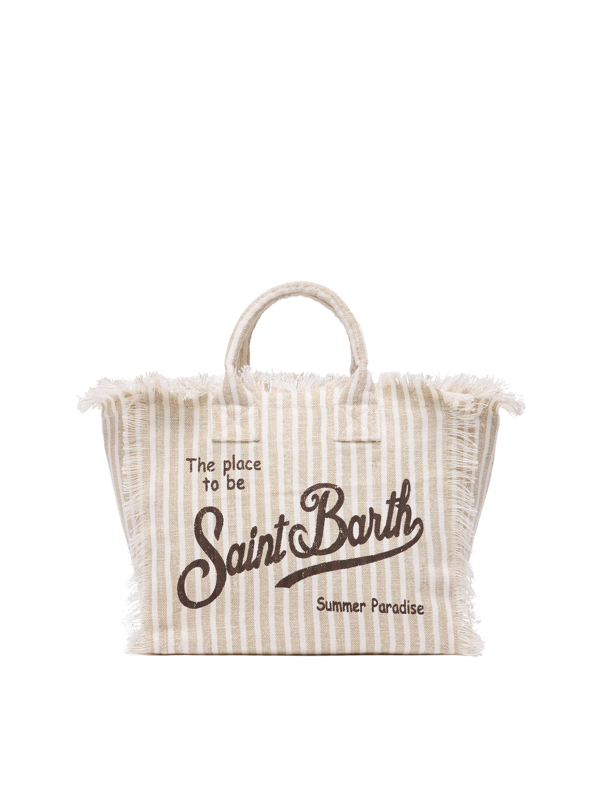 Colette linen handbag with striped print - MC2 Saint Barth