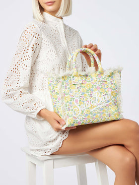 Betsy Cotton canvas Colette Liberty handbag |MADE WITH LIBERTY FABRIC - MC2 Saint Barth