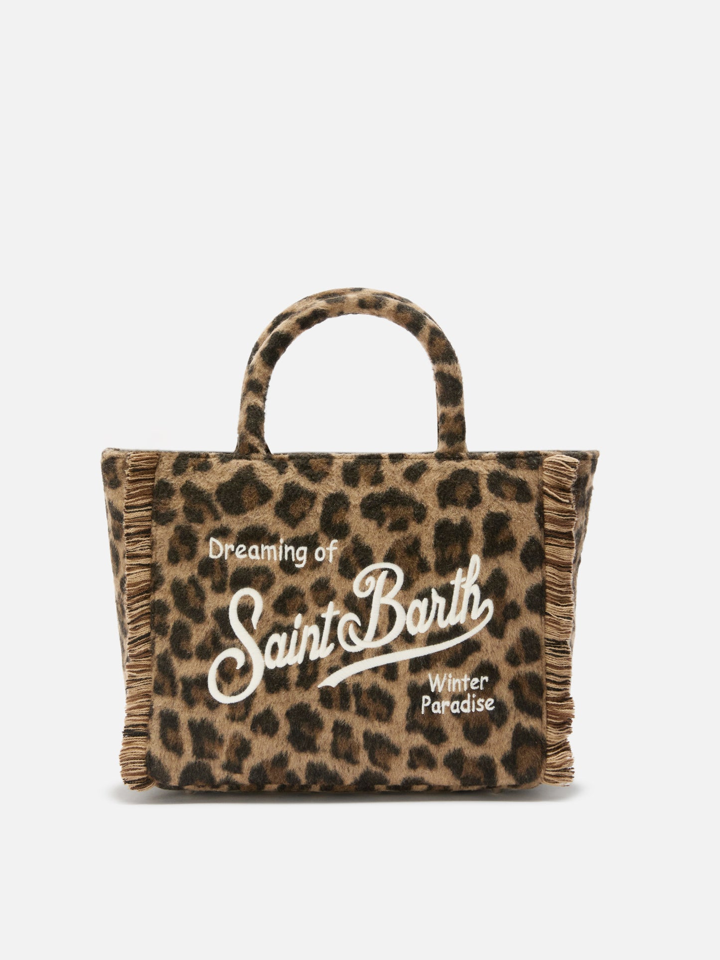 Colette Felt Handbag in leopard-print wool blend