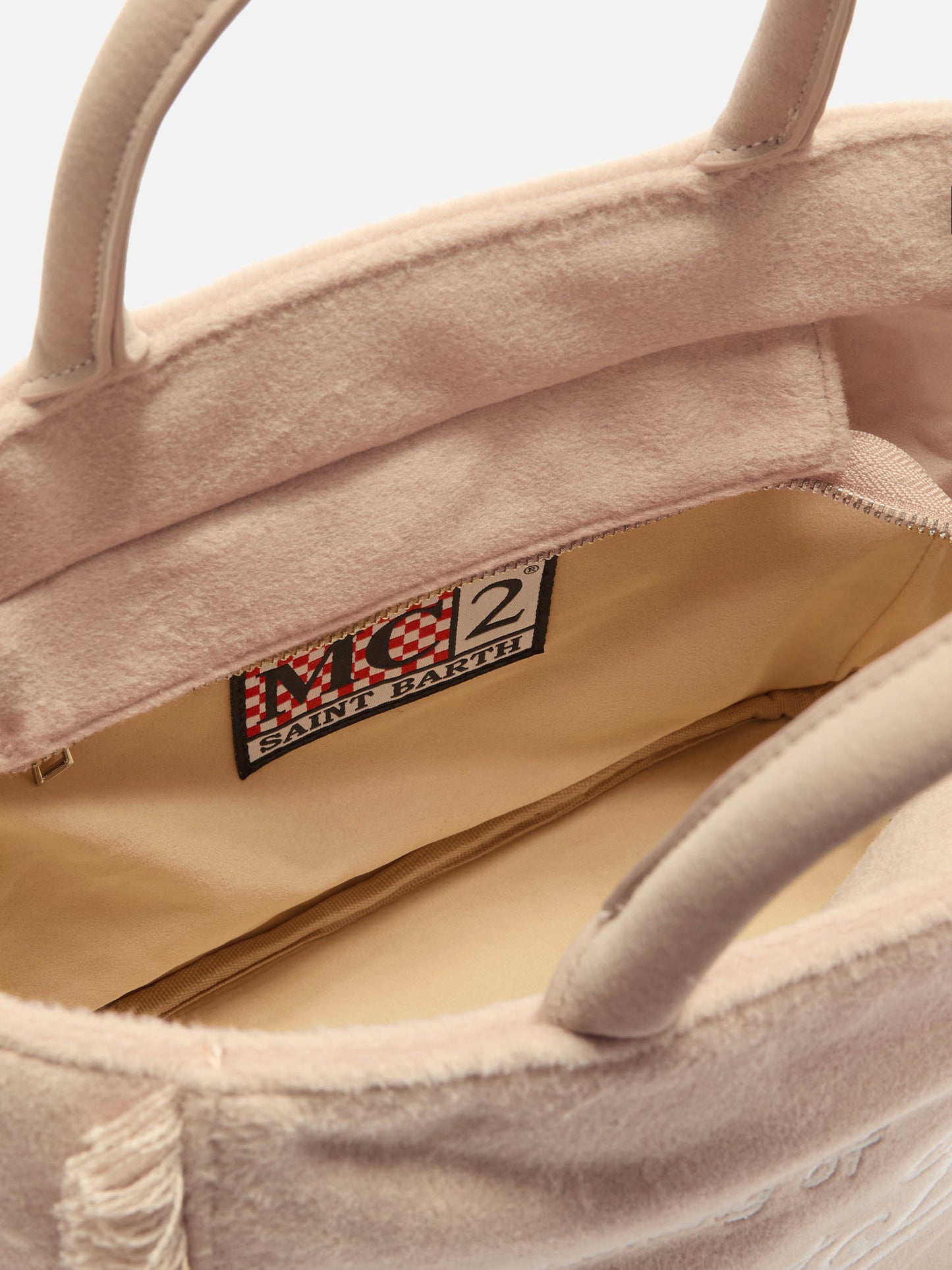 Colette Felt Handbag in beige wool blend