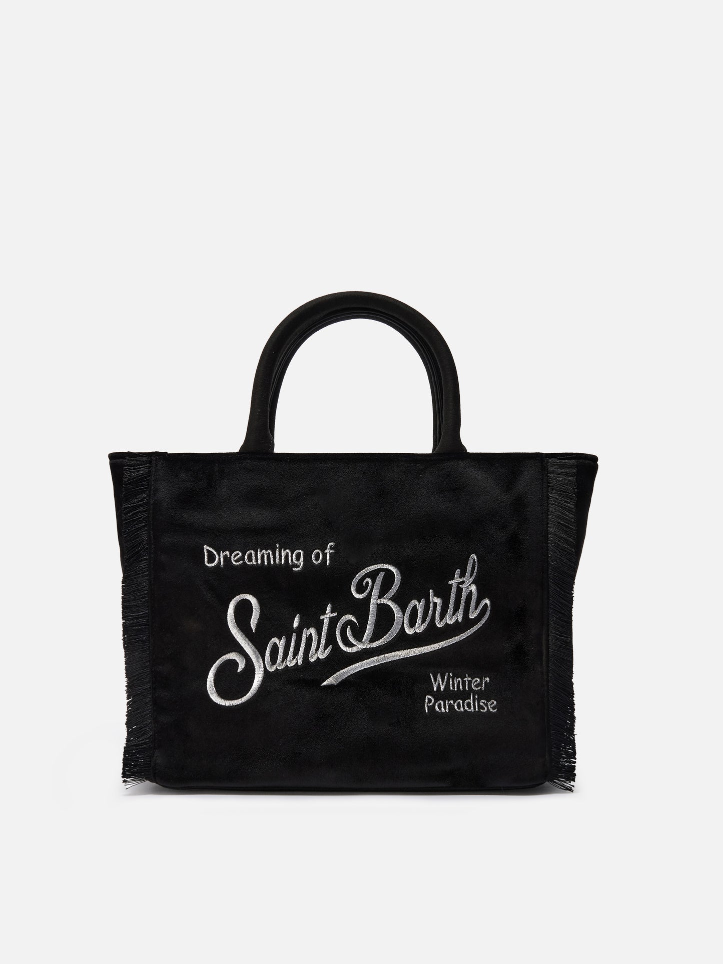Colette Velvet Handbag in black velvet