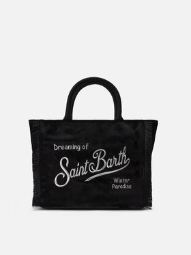 Colette Velvet Handbag in black velvet