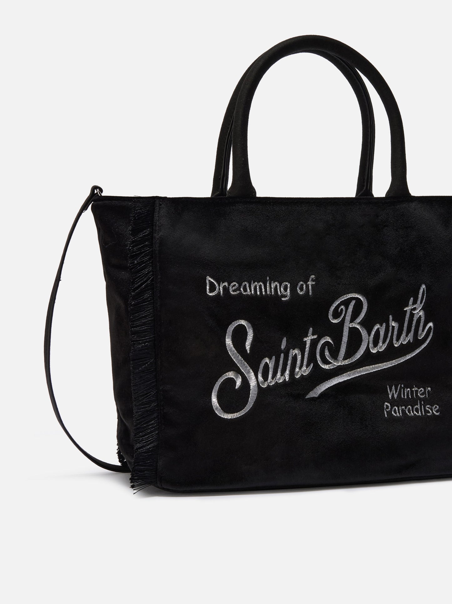 Colette Velvet Handbag in black velvet