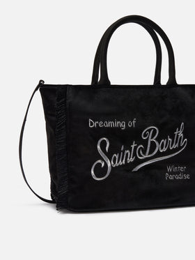 Colette Velvet Handbag in black velvet