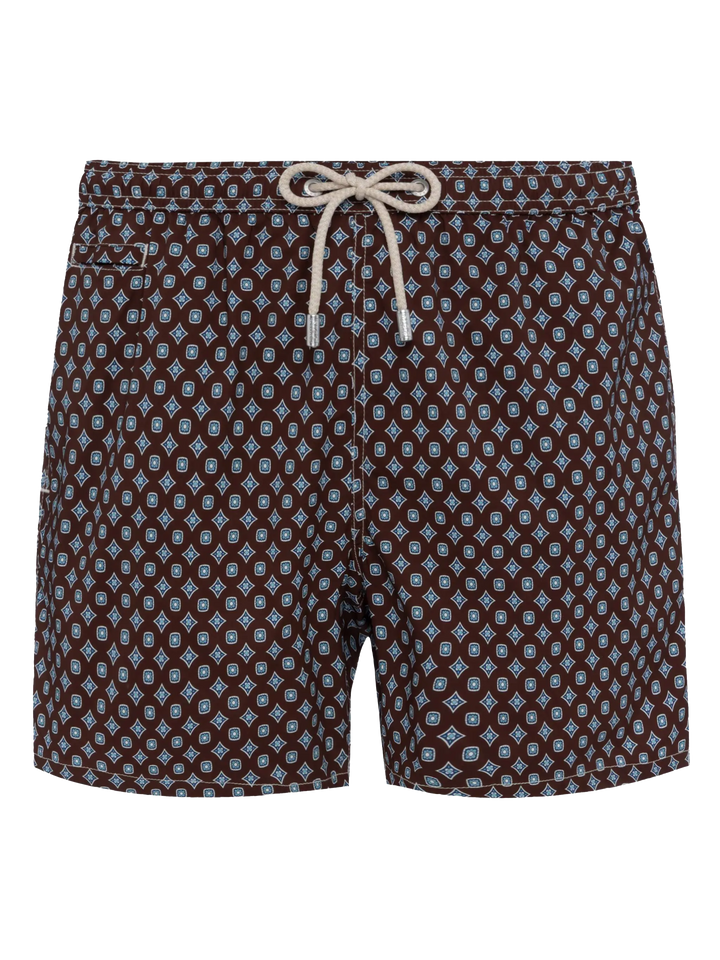 Comfort Light swim shorts with tie print - MC2 Saint Barth