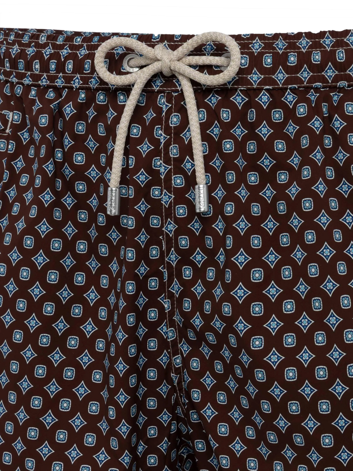 Comfort Light swim shorts with tie print - MC2 Saint Barth