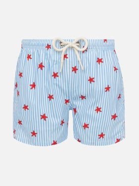 Comfort Light swim shorts with starfish print - MC2 Saint Barth