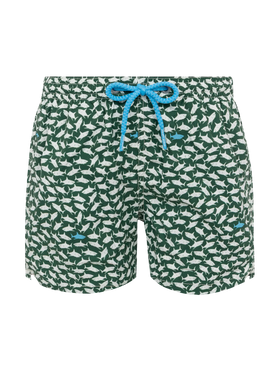 Comfort Light swim shorts with shark print - MC2 Saint Barth