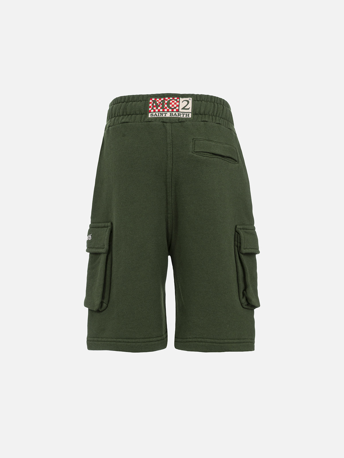 Boy military green cargo short pants Cargy - MC2 Saint Barth
