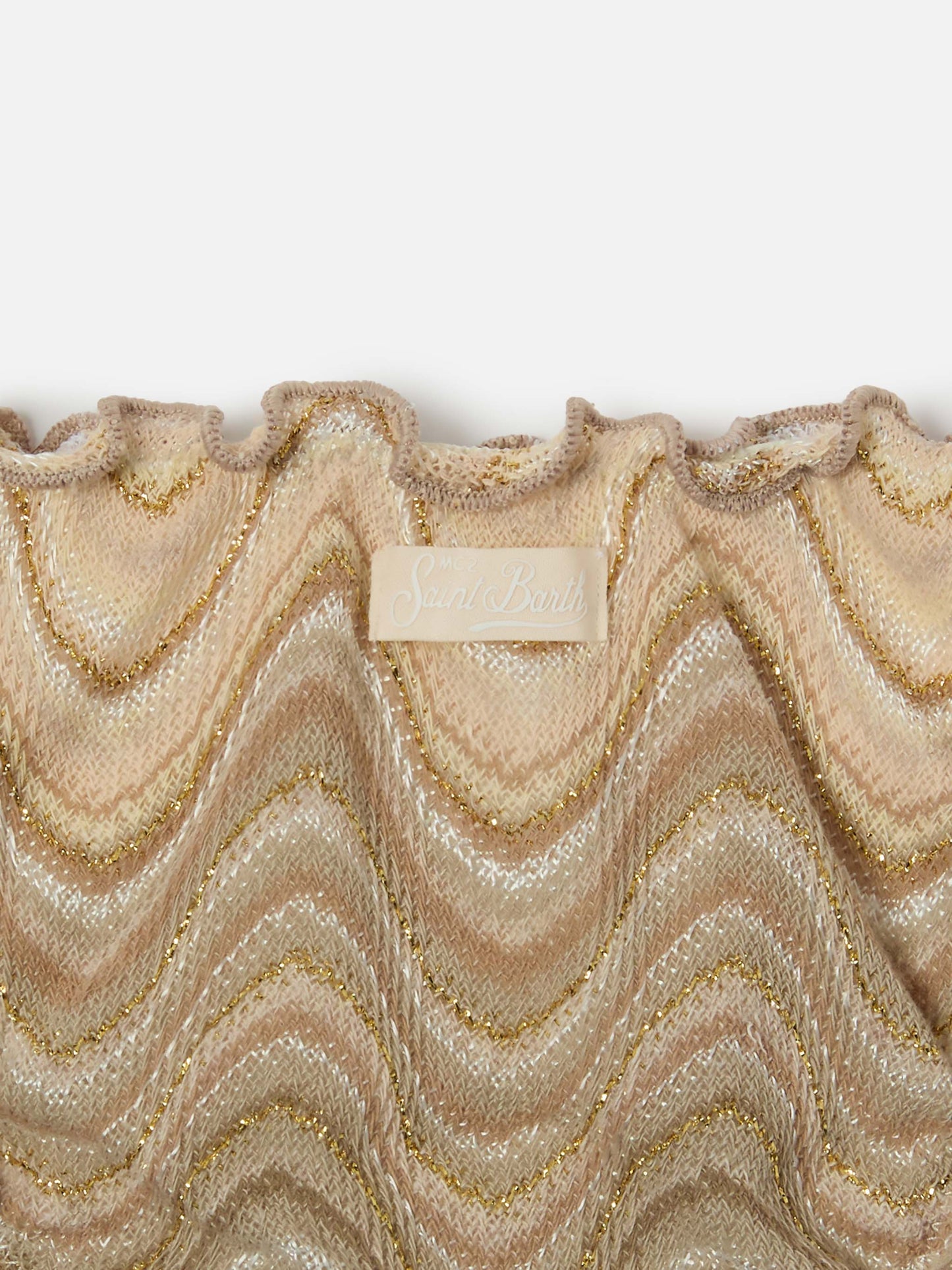 Slip mare Cric in raschel con motivo onde nei toni dell’oro