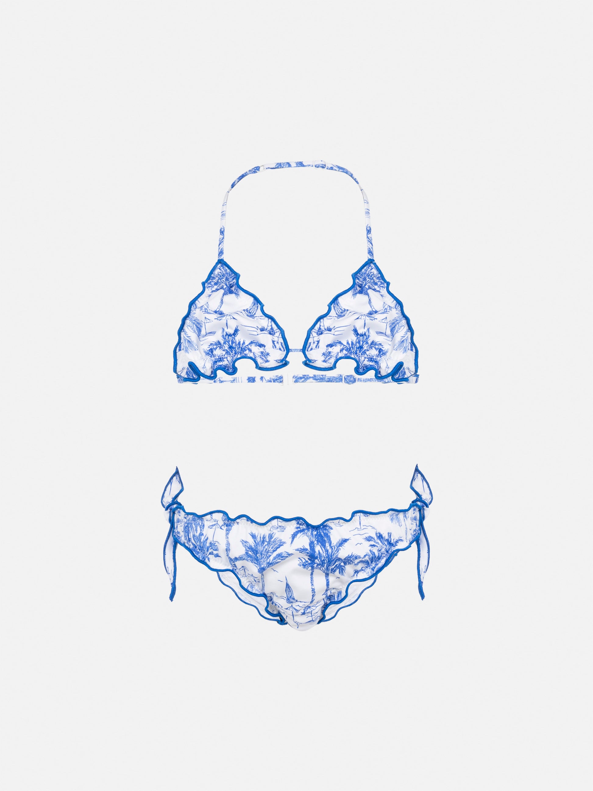 Cris classic triangle bikini with toile de jouy print - MC2 Saint Barth