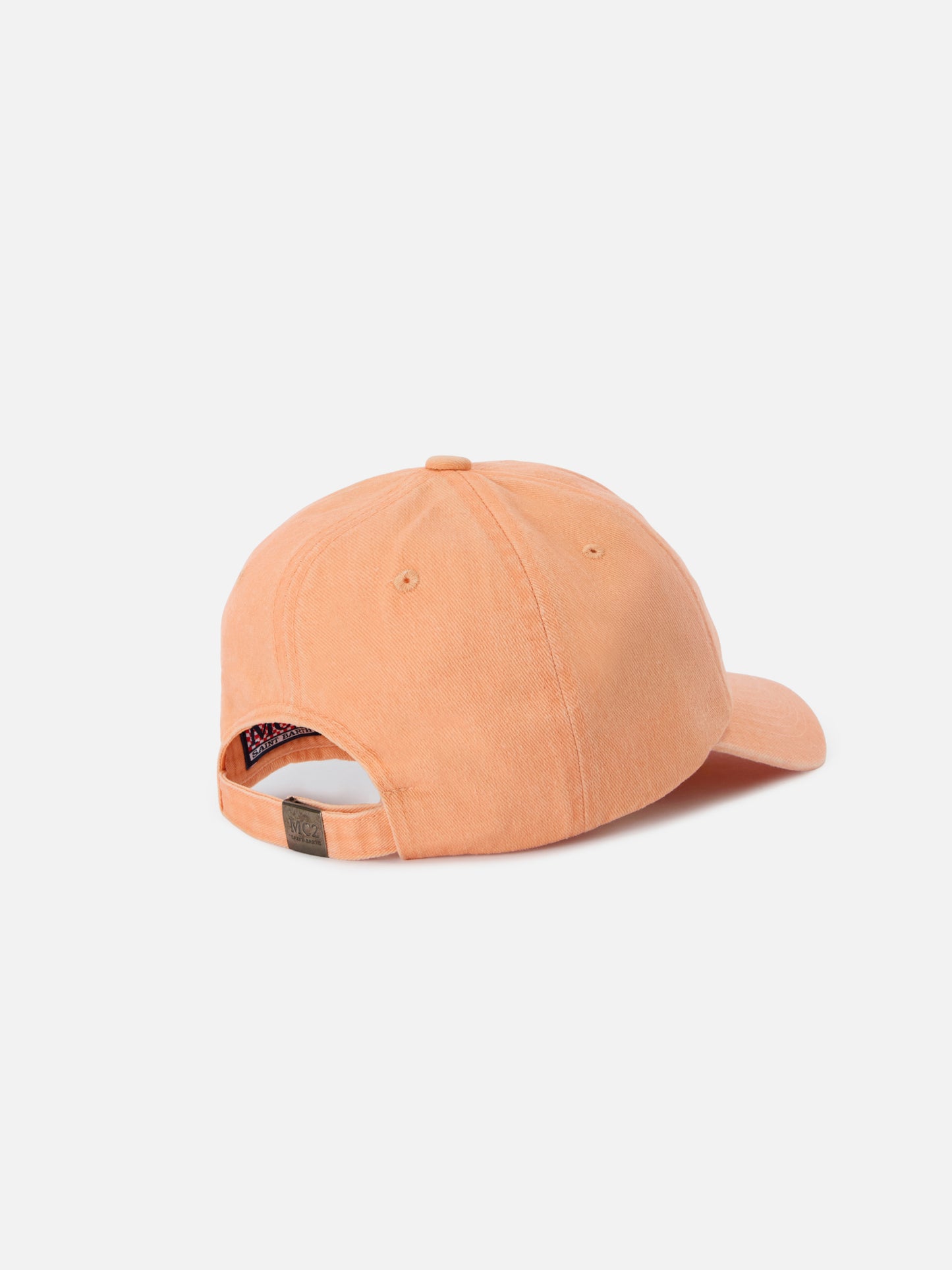 Davis orange cotton baseball cap with embroidered logo
