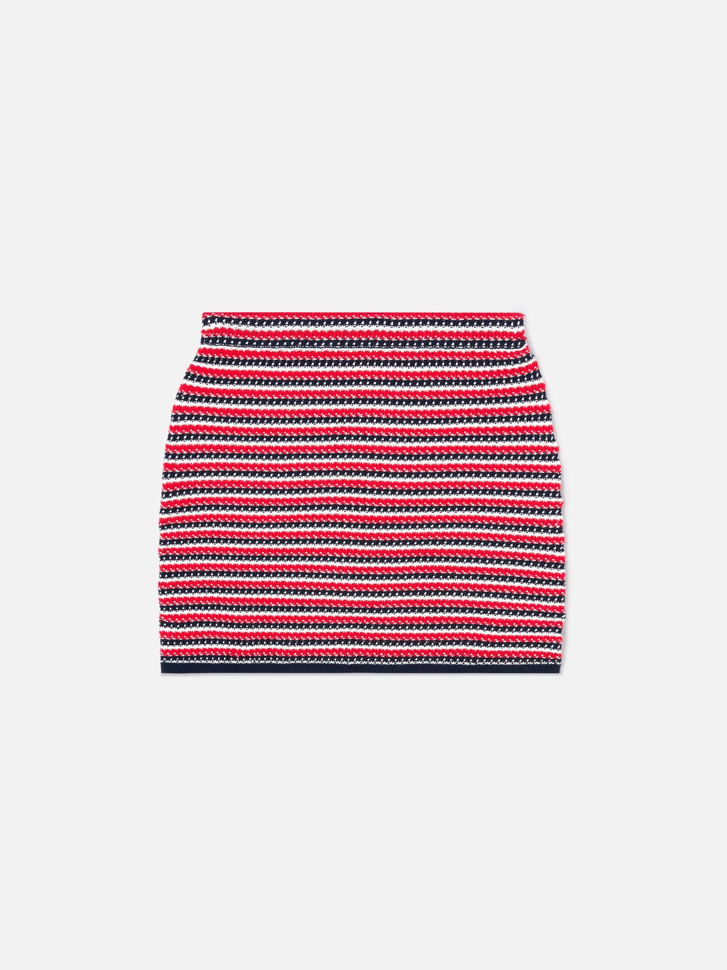 Striped Delma Ridge cotton knit mini skirt