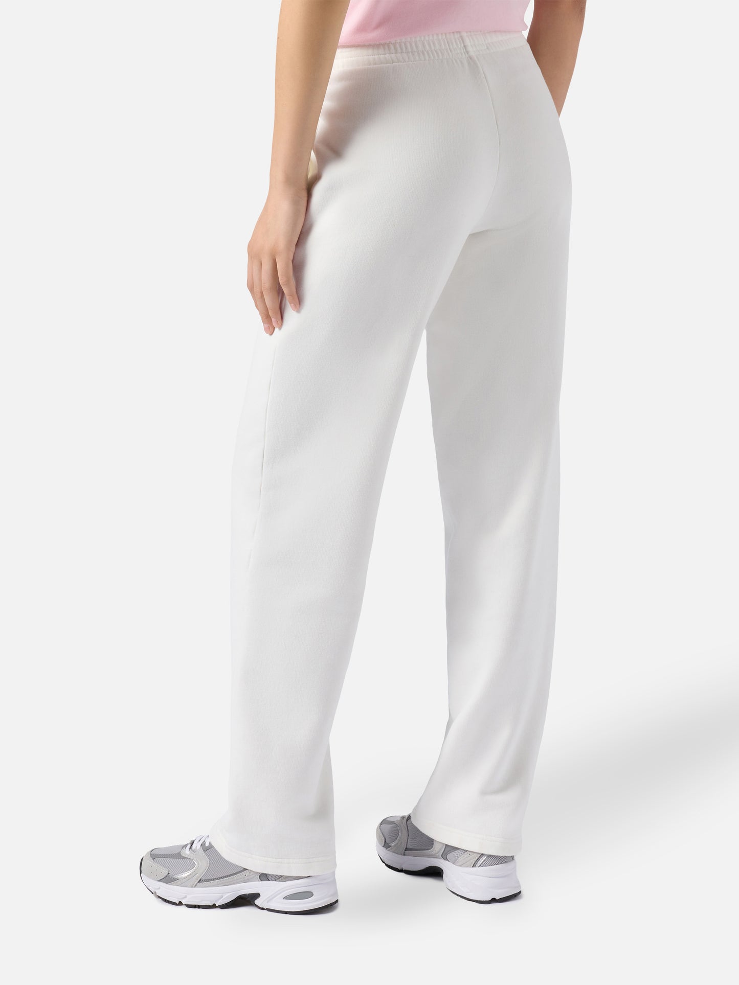 Woman off-white cotton fleece jogger pants Deena