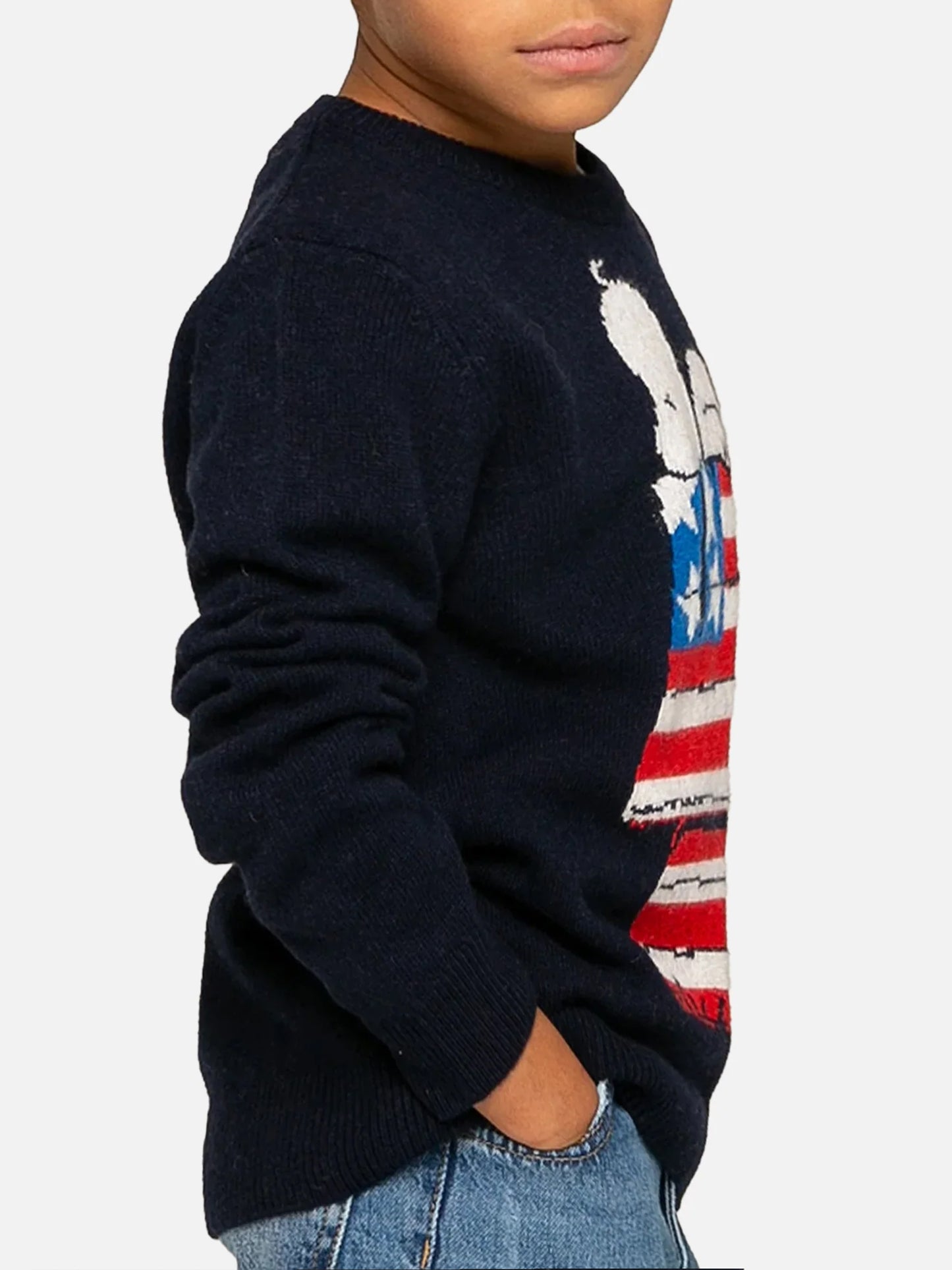 Maglia bambino con stampa jacquard Snoopy | Edizione speciale Peanuts™