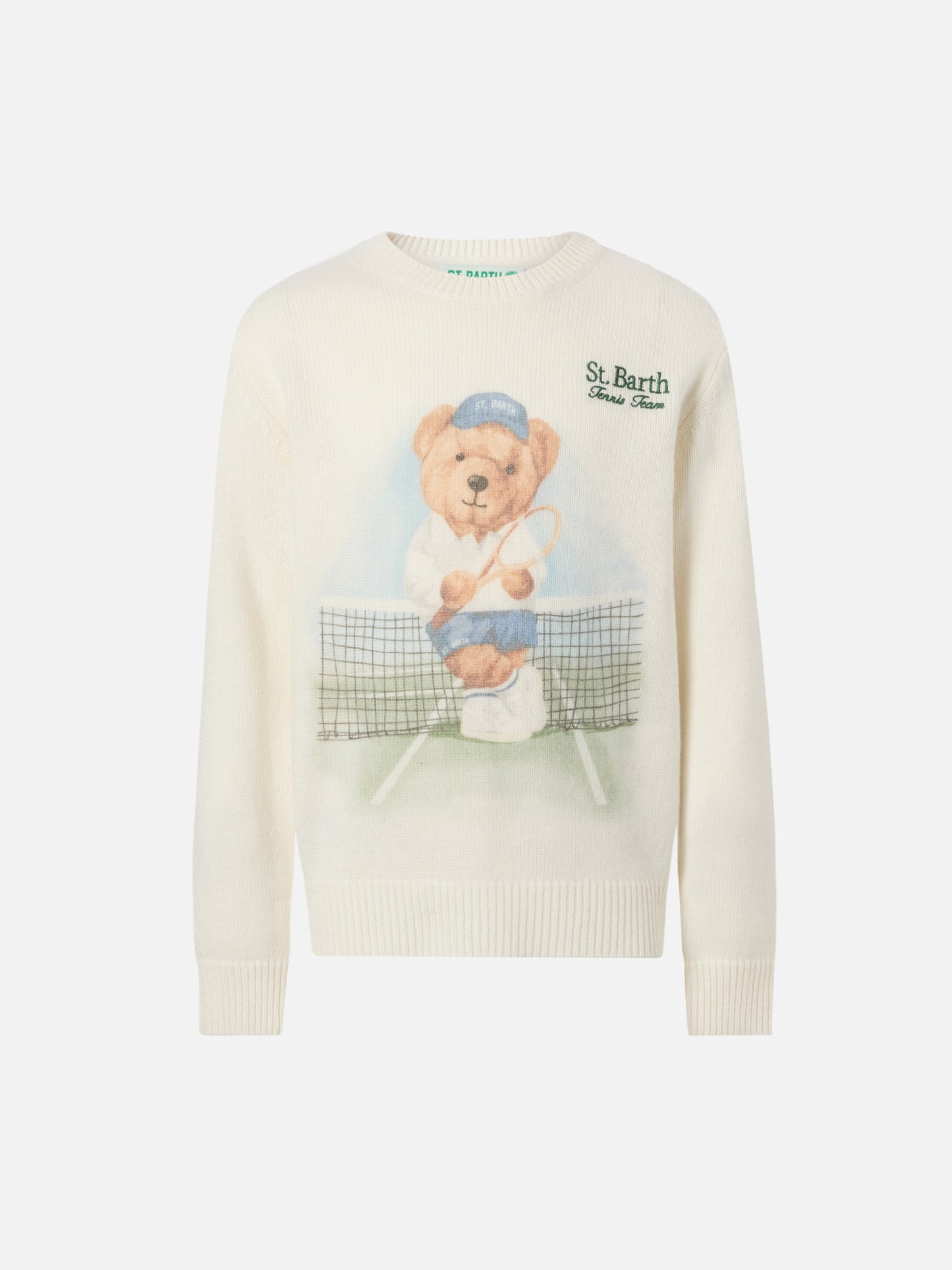 Maglione Douglas con stampa orsetto e ricamo