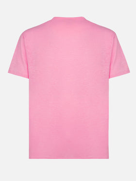 Bubble pink linen jersey t-shirt Ecstasea - MC2 Saint Barth