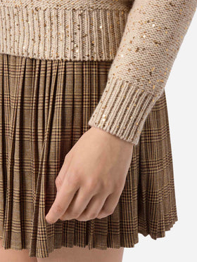 Gold Eleara sweater with sequins