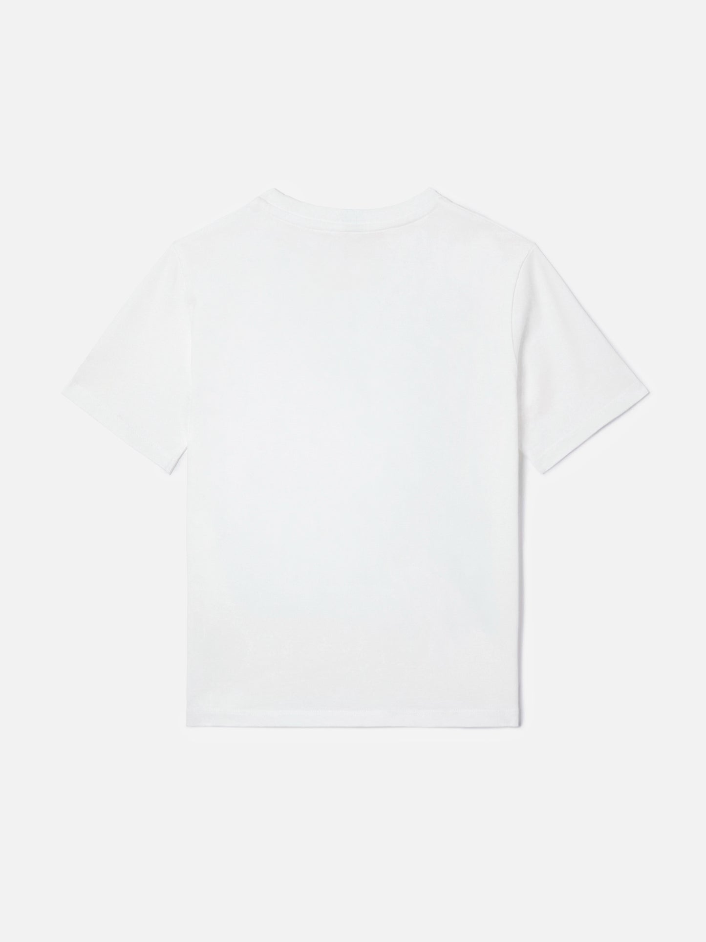 Camiseta Elly en algodón blanco con parche de logotipo con estampado animal