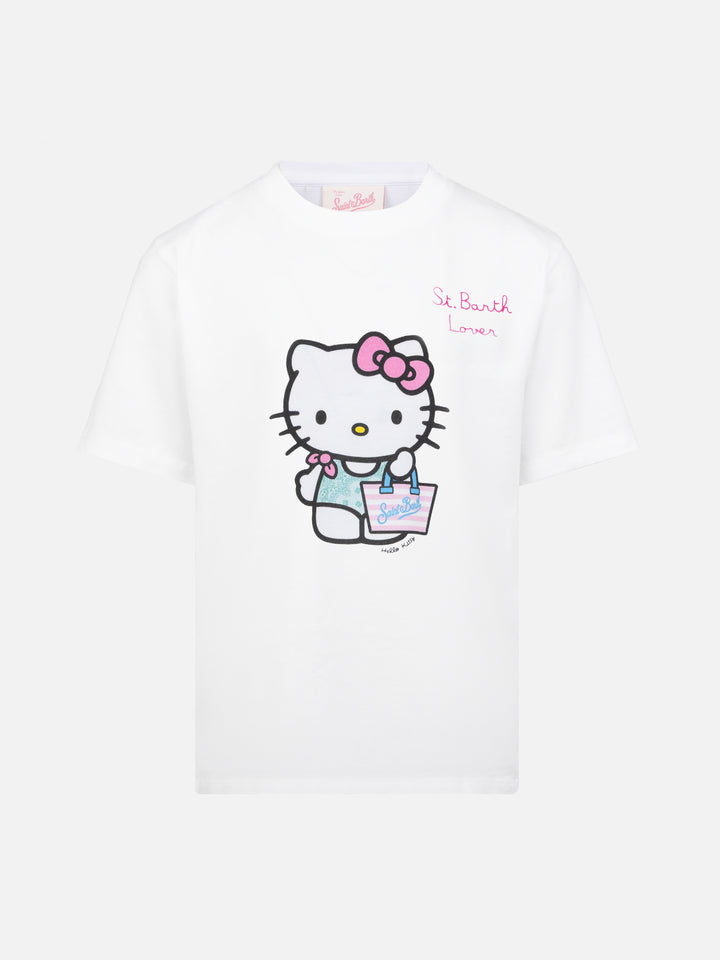Elly cotton jersey crewneck t-shirt with Hello Kitty print | HELLO KITTY SPECIAL EDITION - MC2 Saint Barth
