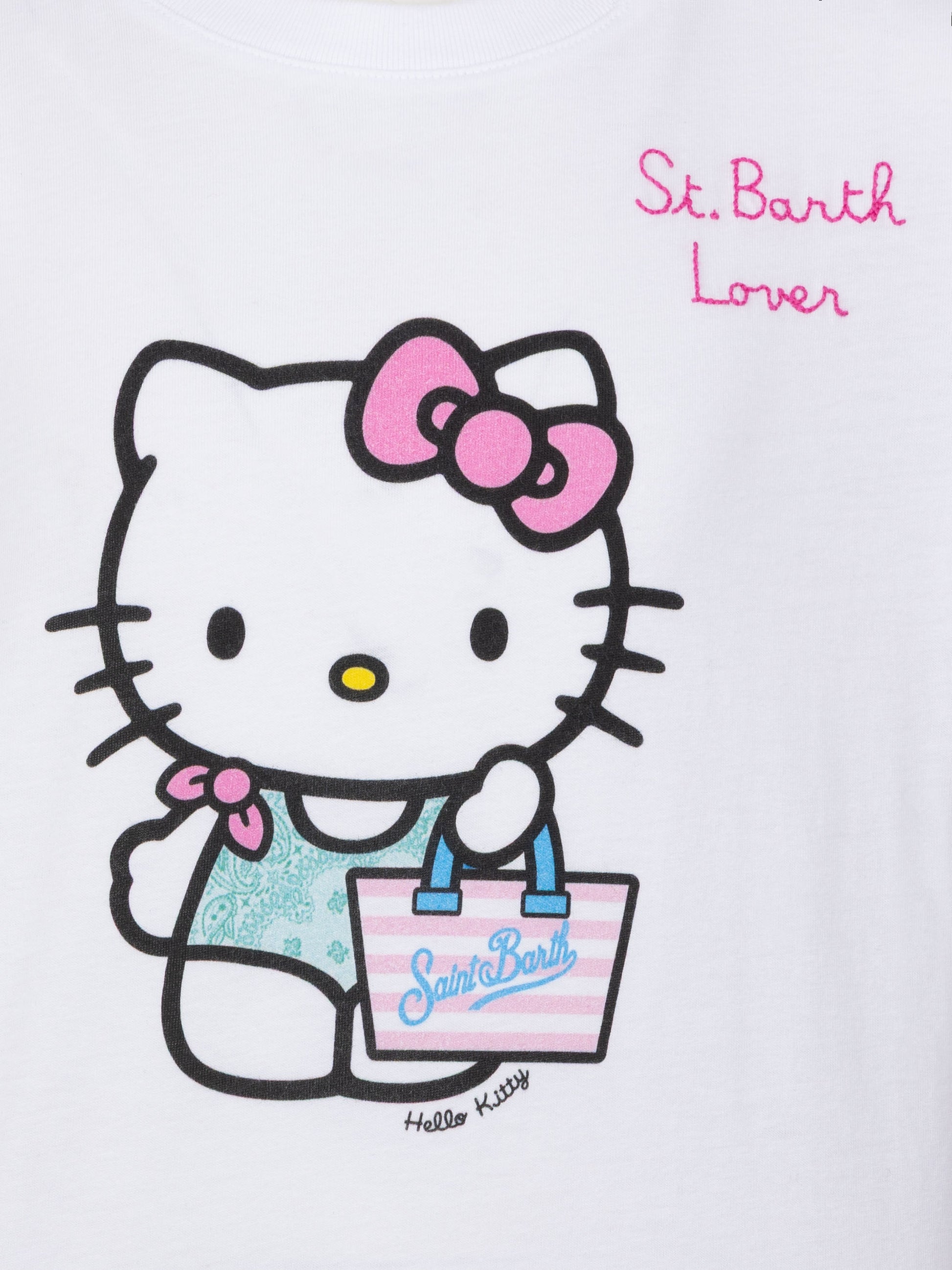 Elly cotton jersey crewneck t-shirt with Hello Kitty print | HELLO KITTY SPECIAL EDITION - MC2 Saint Barth